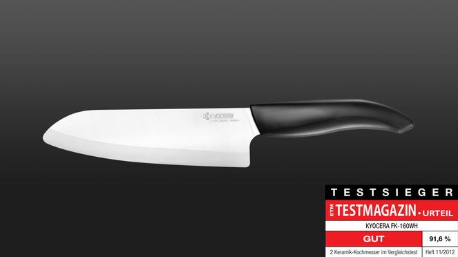 
                    Kyocera ceramic chef's knife with white blade