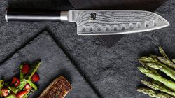 Kai Shun coltelli, Santoku affilatura alveolare