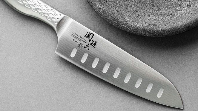 
                    Lame du Shoso Santoku alvéolé