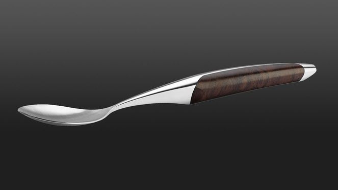 
                    Dinner spoon with ash wood handle from sknife Biel