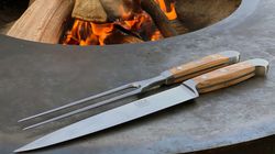 Oak/Walnut wood, Güde carving cutlery
