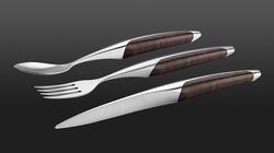 Table culture, Table cutlery with spoon walnut
