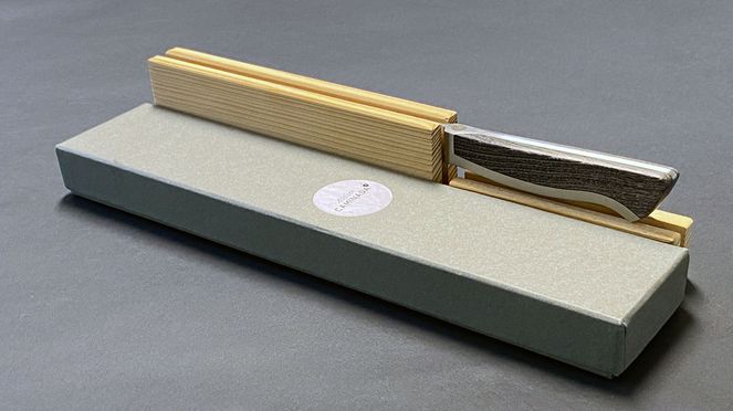 
                    Caminada Steak knife ash wood in drawer insert packaging